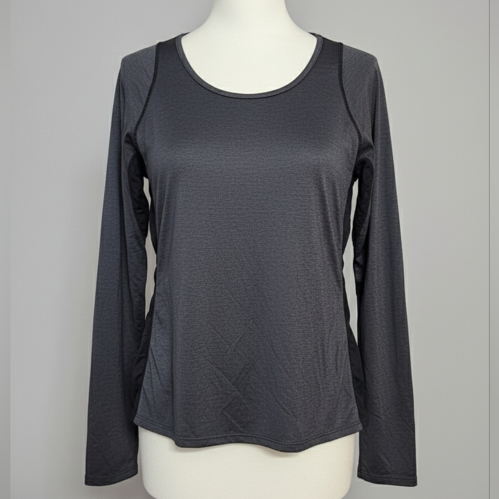 Threads 4 Thought Heather Gray Luxe Jersey Long‎ Sleeve Shirt Woman's Large